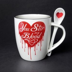 Alchemy of England Bone China You Stir My Blood Mug & Spoon Set